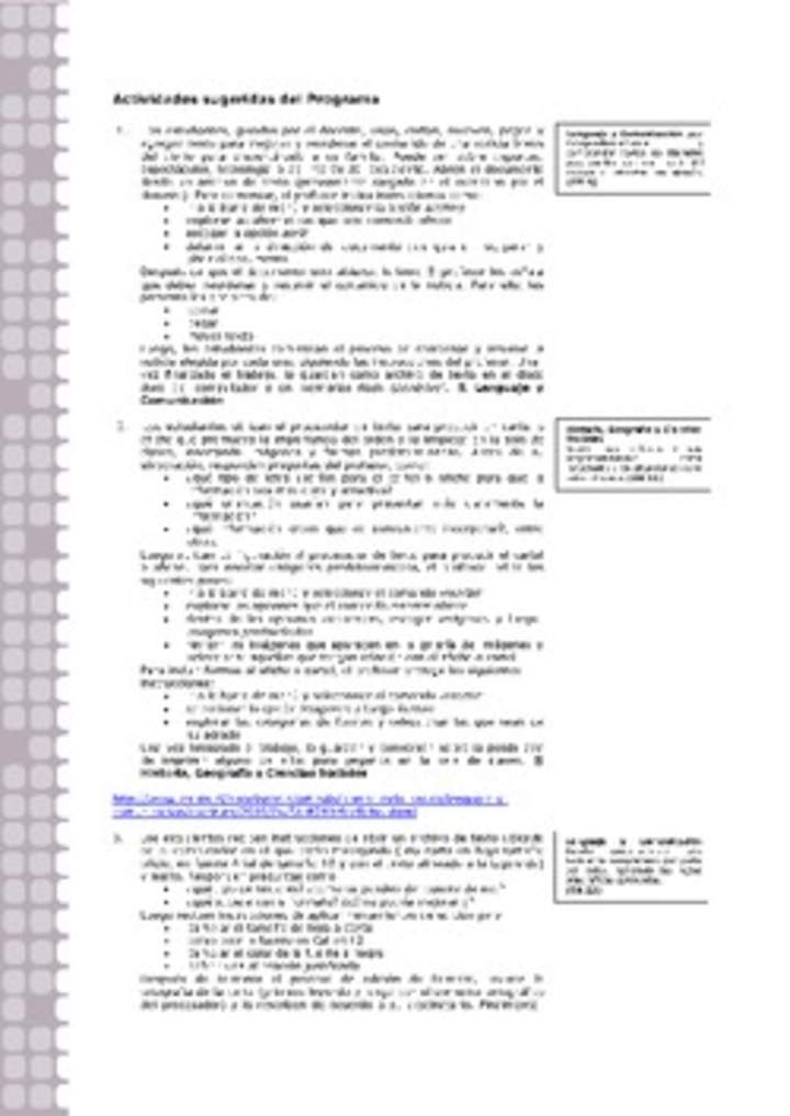 Actividades sugeridas Unidad 1 Actividades sugeridas Unidad 1