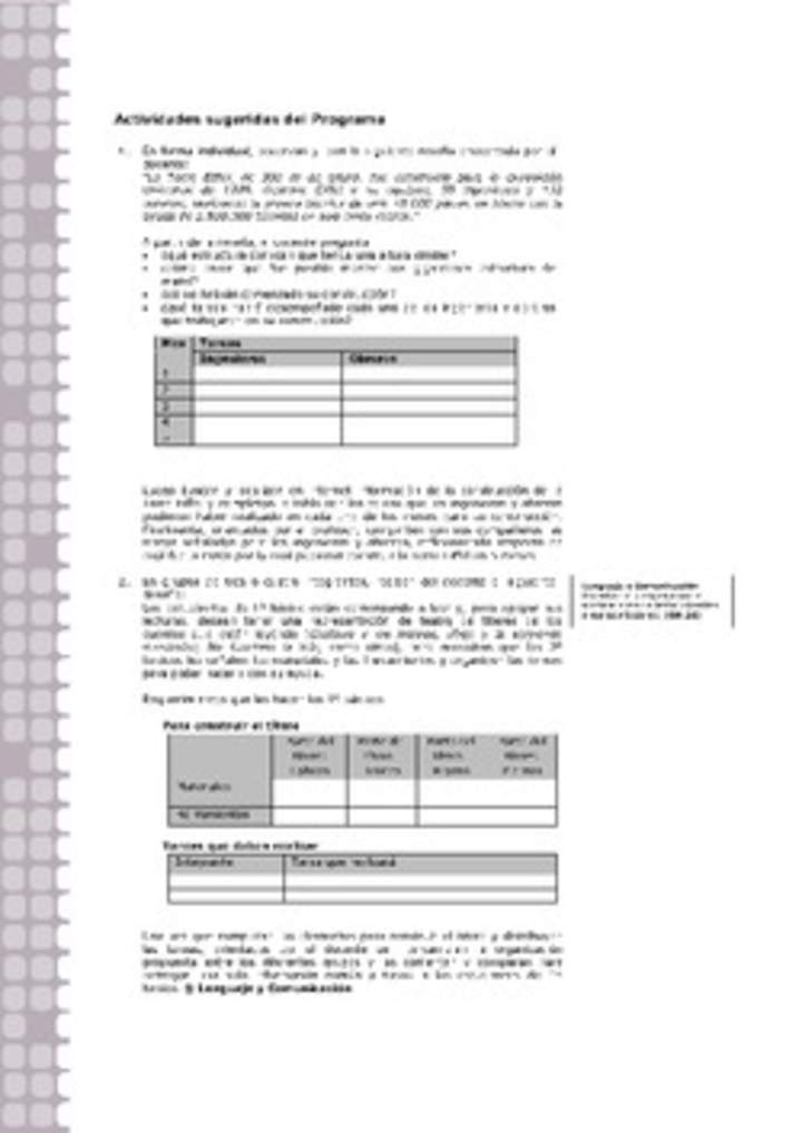 Actividades sugeridas Unidad 2 Actividades sugeridas Unidad 2