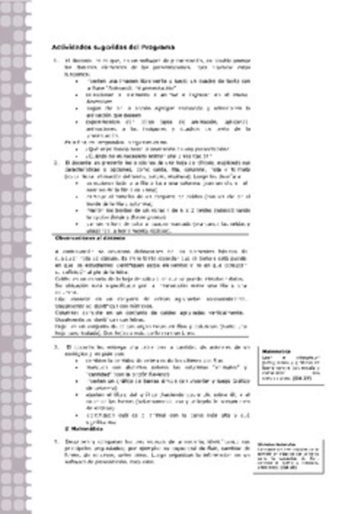 Actividades sugeridas Unidad 1 Actividades sugeridas Unidad 1