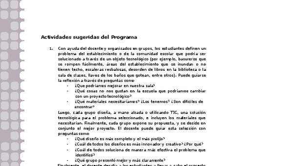 Actividades sugeridas Unidad 1 Actividades sugeridas Unidad 1