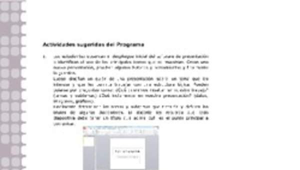 Actividades sugeridas Unidad 1 Actividades sugeridas Unidad 1