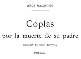 Coplas por la muerte de su padre
