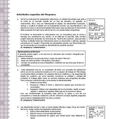 Actividades sugeridas Unidad 1 Actividades sugeridas Unidad 1