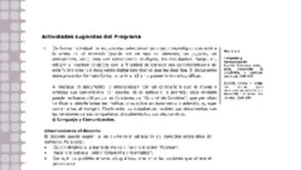 Actividades sugeridas Unidad 1 Actividades sugeridas Unidad 1