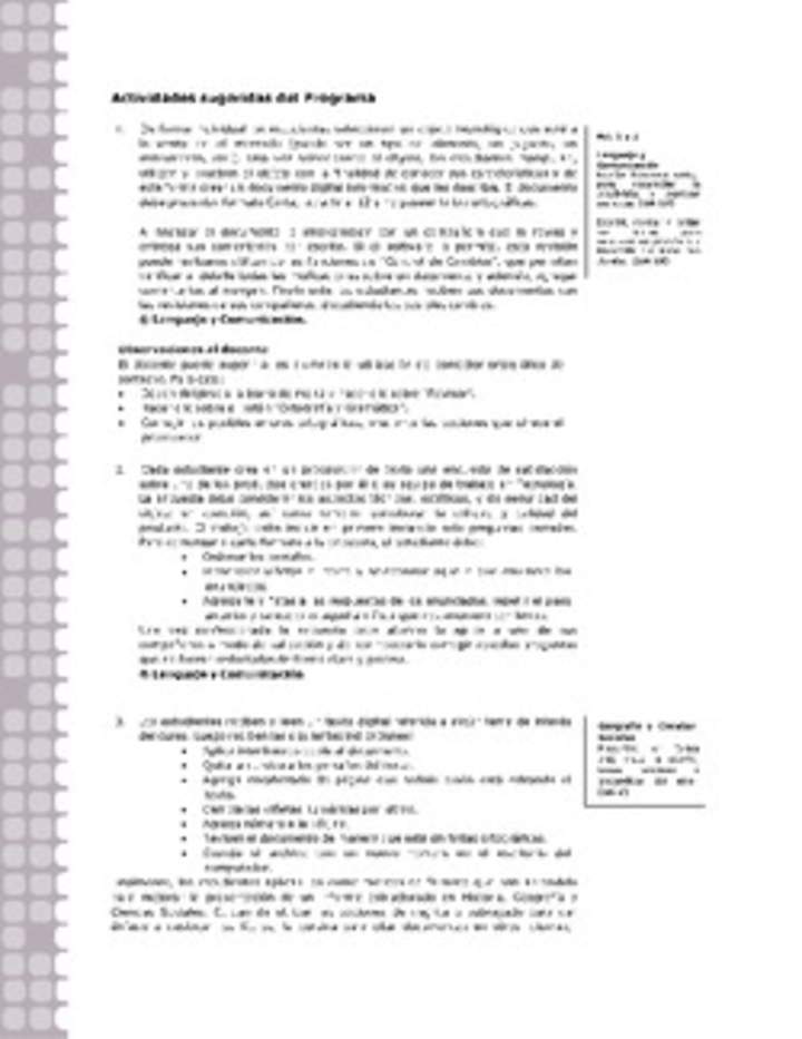 Actividades sugeridas Unidad 1 Actividades sugeridas Unidad 1