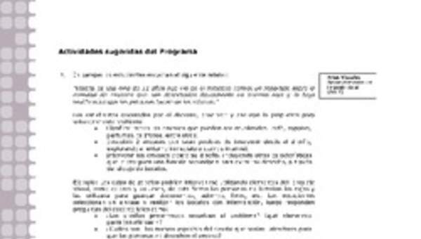 Actividades sugeridas Unidad 2 Actividades sugeridas Unidad 2