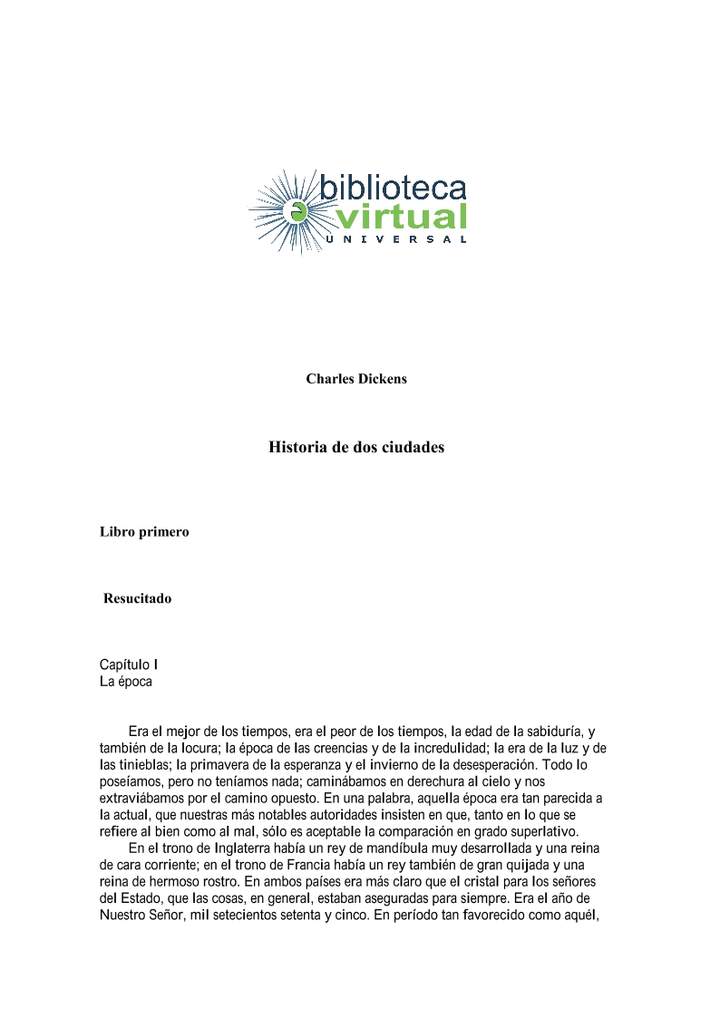 Historia de dos ciudades