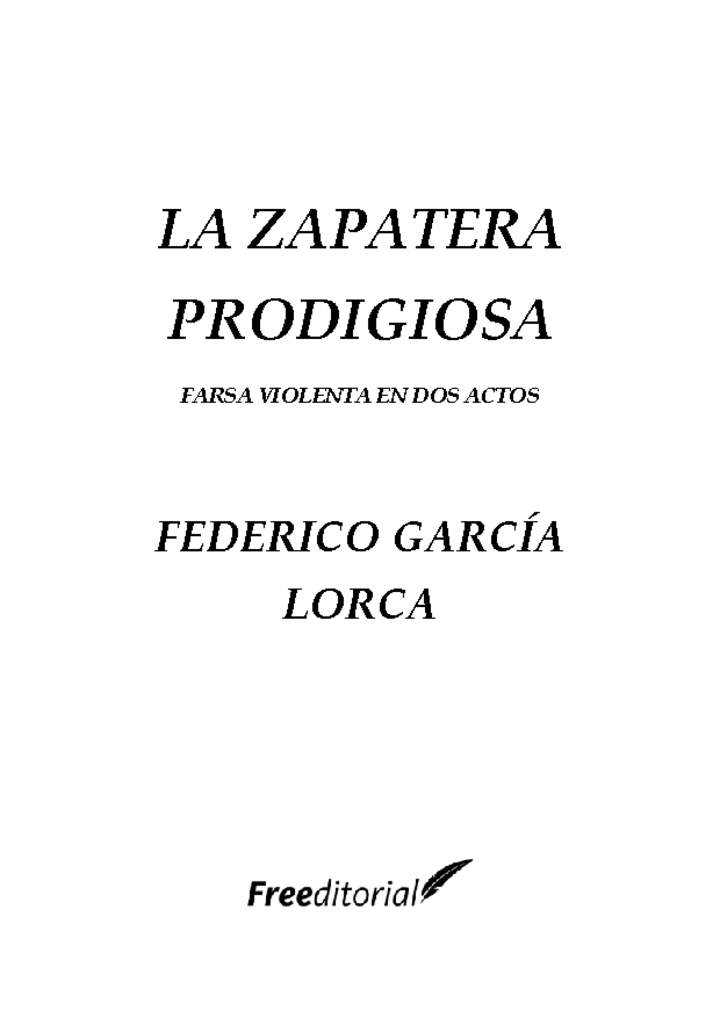 La zapatera prodigiosa