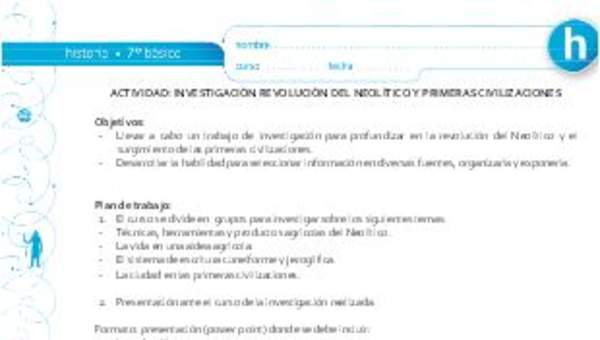 Investigación revolución Neolítico y civilizaciones Investigación revolución Neolítico y civilizaciones