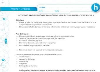 Investigación revolución Neolítico y civilizaciones Investigación revolución Neolítico y civilizaciones