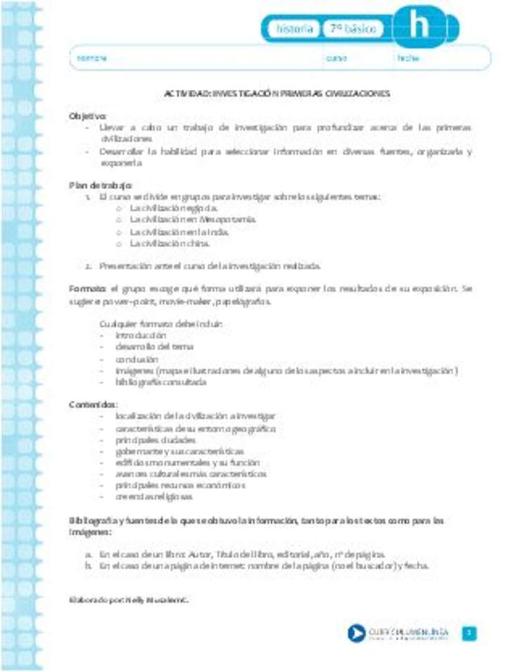 Investigación primeras civilizaciones Investigación primeras civilizaciones