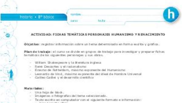 Fichas personajes Renacimiento Fichas personajes Renacimiento