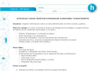 Fichas personajes Renacimiento Fichas personajes Renacimiento