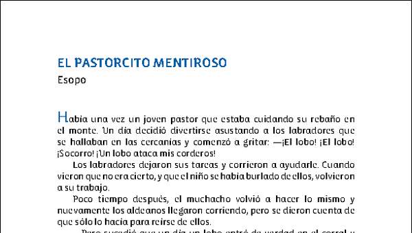 El pastorcito mentiroso El pastorcito mentiroso