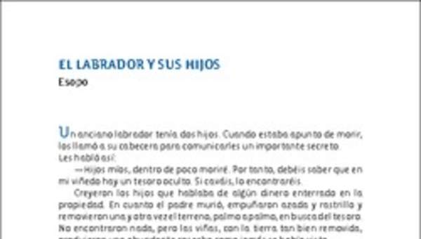 El labrador y sus hijos El labrador y sus hijos
