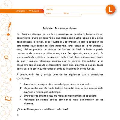 Fuerzas que chocan Fuerzas que chocan