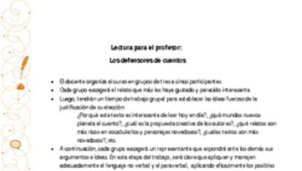 Los defensores de cuentos Los defensores de cuentos