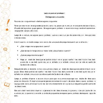 Diálogo con un cuento Diálogo con un cuento