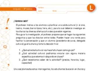 ¡Vamos a salir! ¡Vamos a salir!