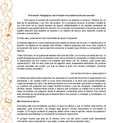 Identificación de problemas de comprensión Identificación de problemas de comprensión