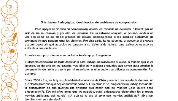 Identificación de problemas de comprensión Identificación de problemas de comprensión