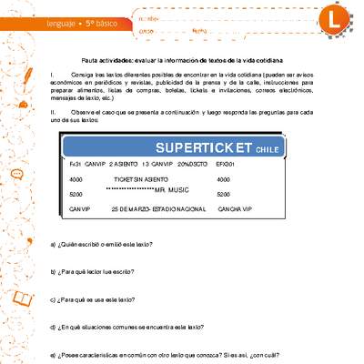 Evaluar la información de textos de la vida cotidiana Evaluar la información de textos de la vida cotidiana