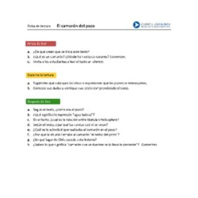 Ficha de lectura "El camarón del pozo" Ficha de lectura "El camarón del pozo"