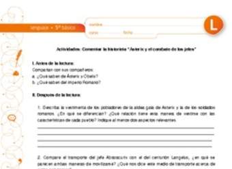 Comentar la historieta "Ásterix y el combate de los jefes"