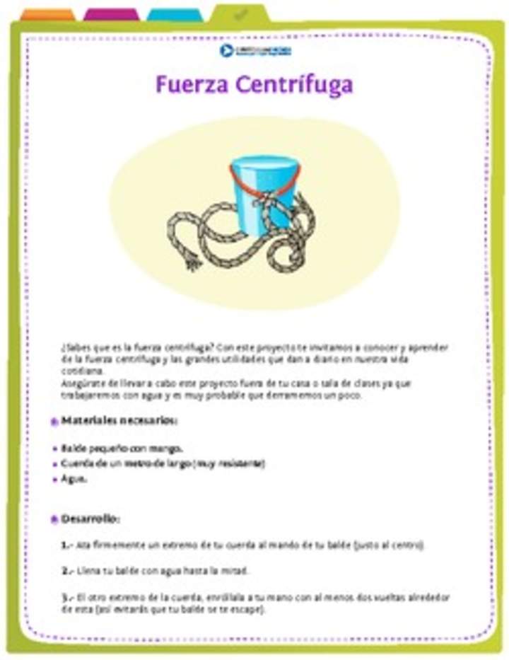 Fuerza centrífuga Fuerza centrífuga