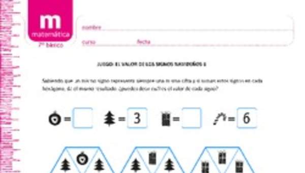 Juego: el valor de los signos navideños 1 Juego: el valor de los signos navideños 1