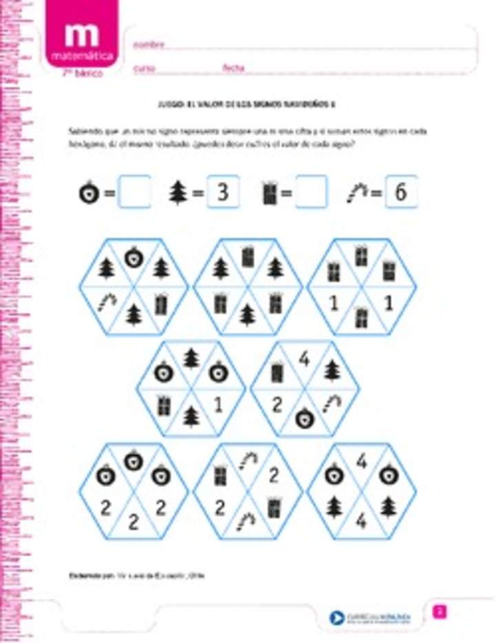 Juego: el valor de los signos navideños 1 Juego: el valor de los signos navideños 1