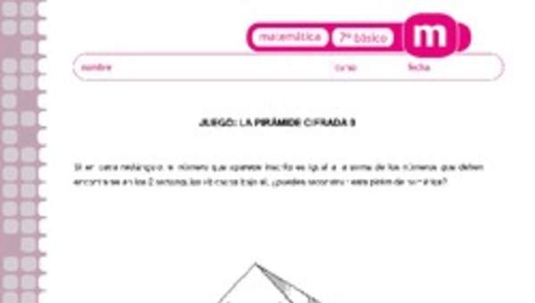 Juego: la pirámide cifrada 9 Juego: la pirámide cifrada 9