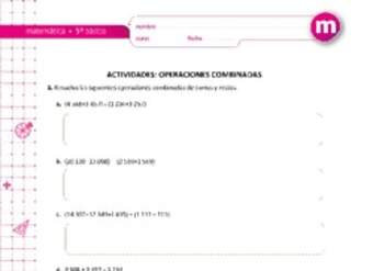 Operaciones combinadas Operaciones combinadas