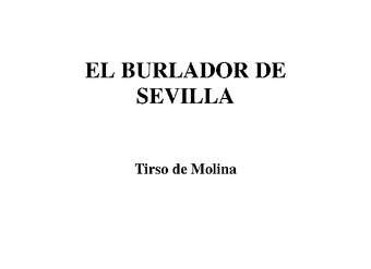 El burlador de Sevilla