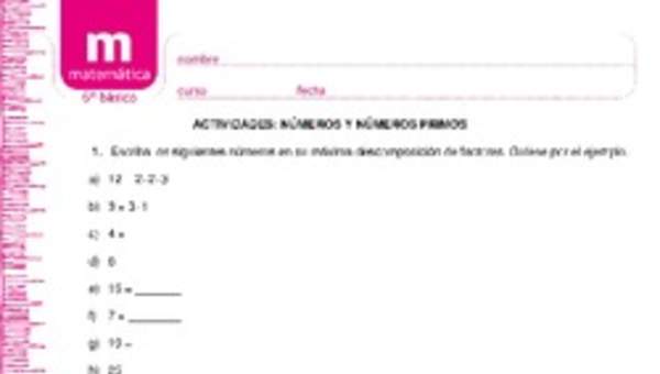 Números y números primos Números y números primos