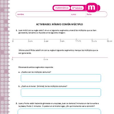 Mínimo común múltiplo Mínimo común múltiplo