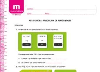 Aplicación de porcentaje Aplicación de porcentaje