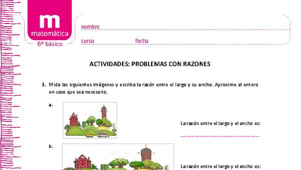 Problemas con razones Problemas con razones