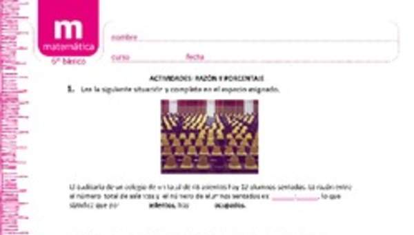 Razón y porcentaje Razón y porcentaje