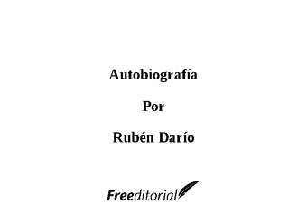 Autobiografía de Rubén Darío