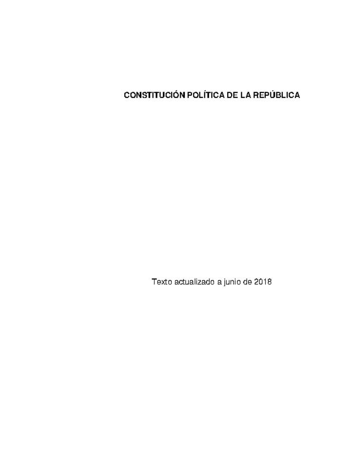 Constitución Polìtica de la República