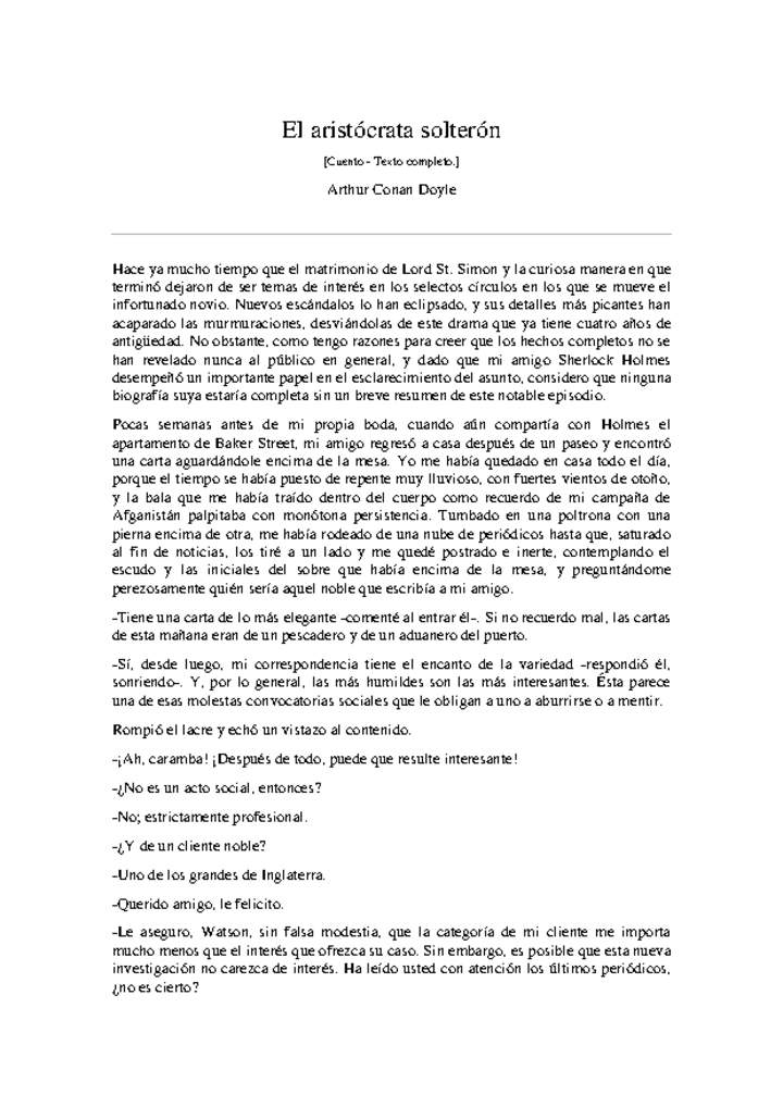 El aristócrata solterón