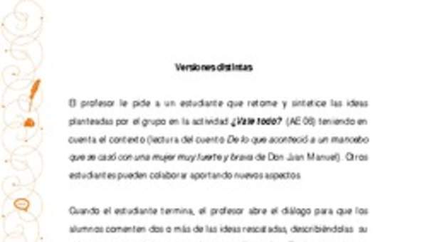 Orientación pedagógica: Versiones distintas Orientación pedagógica: Versiones distintas