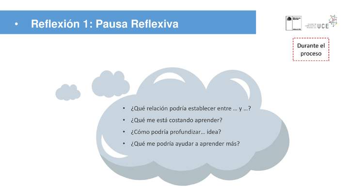 Reflexión 1: Pausa reflexiva Reflexión 1: Pausa reflexiva