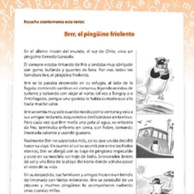 Texto el pinguino Texto el pinguino