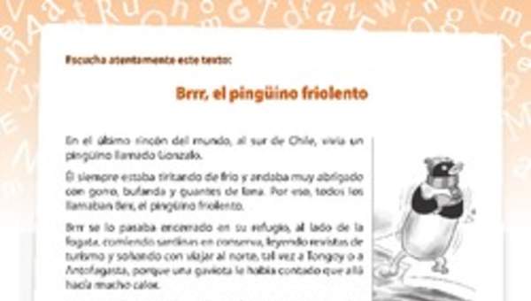Texto el pinguino Texto el pinguino