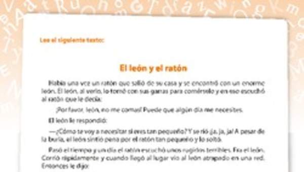 El león y el ratón El león y el ratón