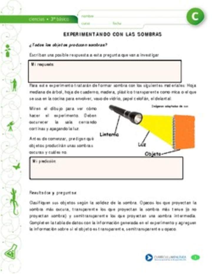 Experimentando con sombras Experimentando con sombras