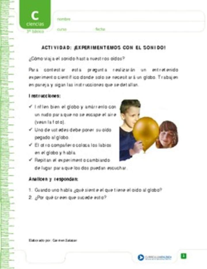 Experimentemos con el sonido Experimentemos con el sonido