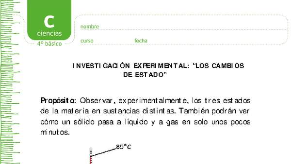 Cambios de estado Cambios de estado